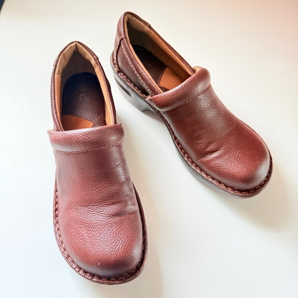 b.o.c. Brown Leather Slip-On Loafers
